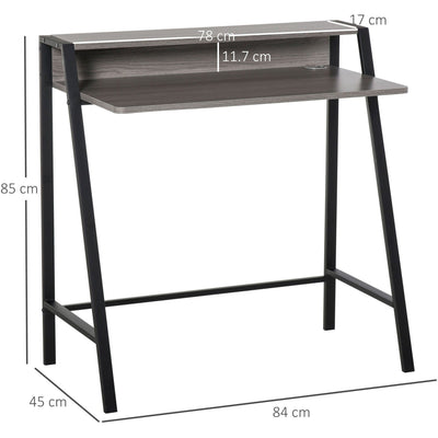 Home Office Desk with Storage Shelf, L84 x W45 x H85cm Homcom