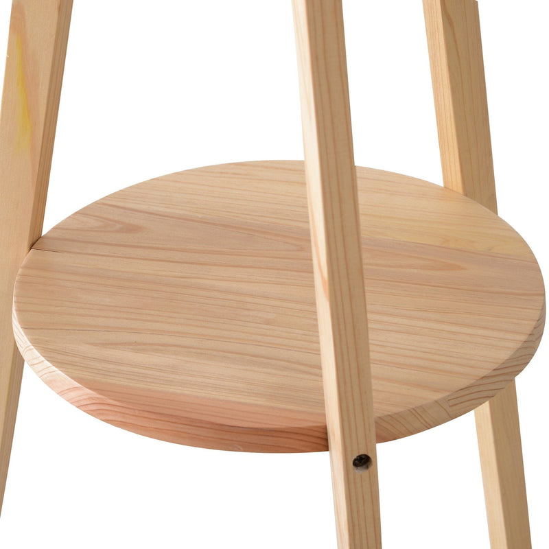 Free Standing Floor Lamp, Beige/Natural Wood