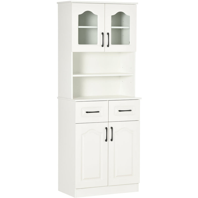 Kitchen Cupboard, 2 Shelves, 2 Drawers, White