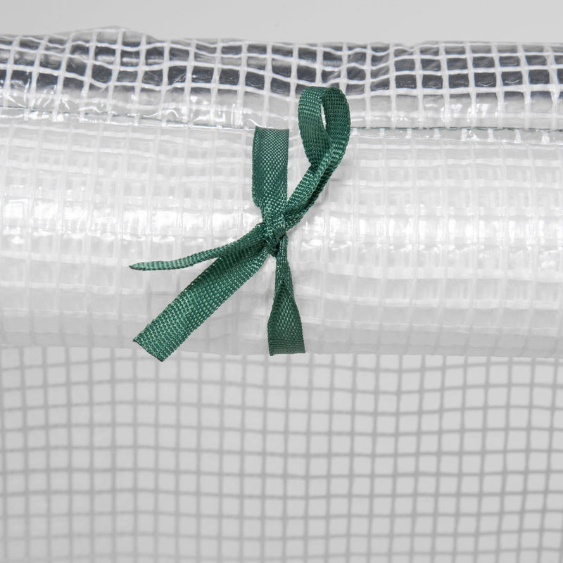 Compact Greenhouse With Roll Up Windows, White