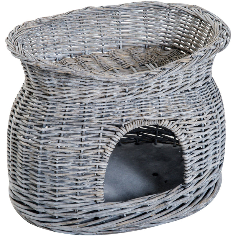 "114cm Beige Cat Tree: Sturdy House for Climbing and Play"