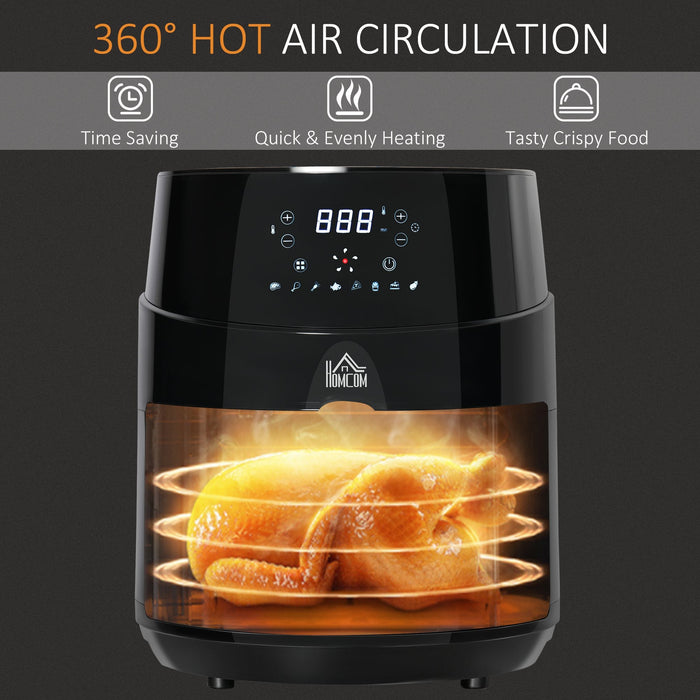 Air Fryer Whole Chicken, 4.5L, Digital Display, 1500W, Black