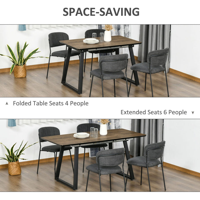 Rectangular Extendable Dining Table For 4-6 People