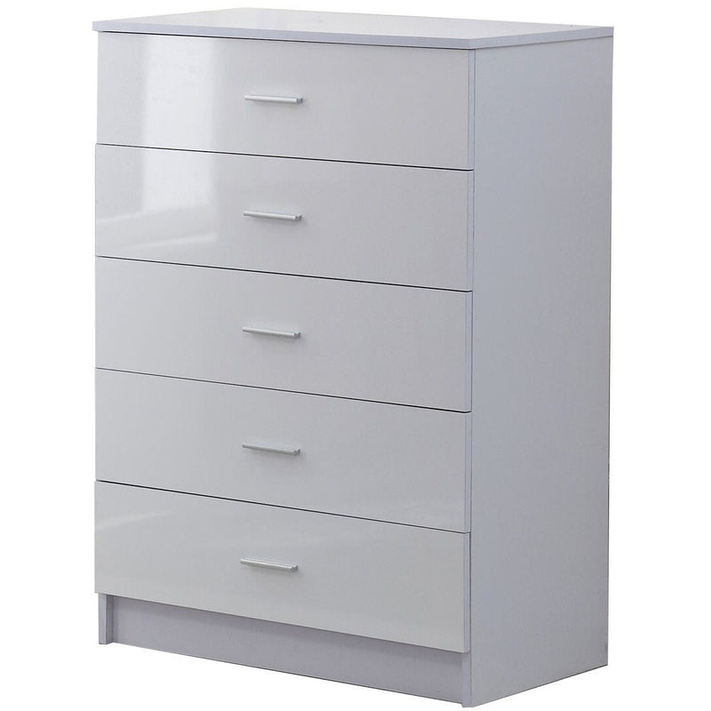 White Gloss Bedroom Furniture Set, 3 Piece