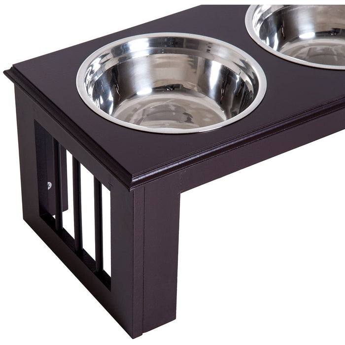 Stainless Steel Pet Feeder, 58.4x30.5x25.4cm