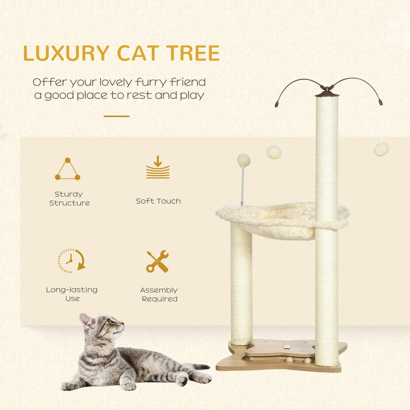 Cat Tree Tower With Sisal Rope Scratching Post