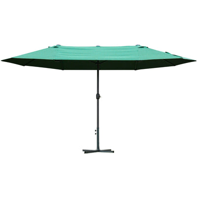 4.6m Double Sided Parasol With Crank Handle, Cross Base Outsunny