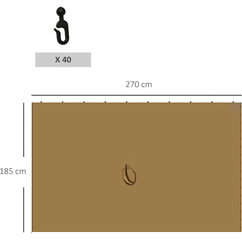 4 Sides For Gazebo Curtain Sidewalls, Fits Most 3x3m Gazebos