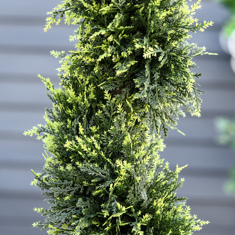 Set of 2 90cm Spiral Topiary Trees, Indoor/Outdoor