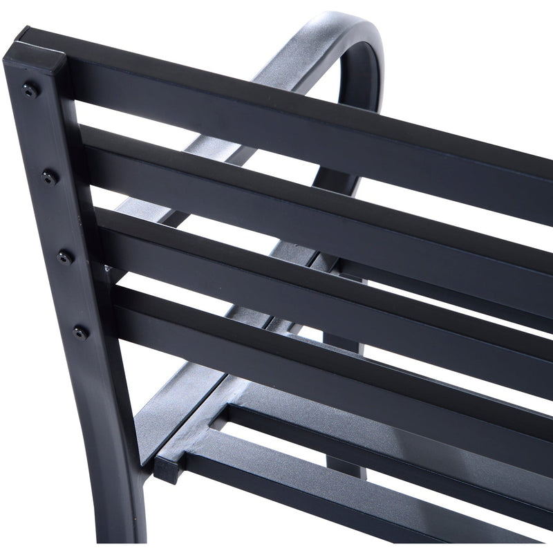 Black Metal Garden Bench