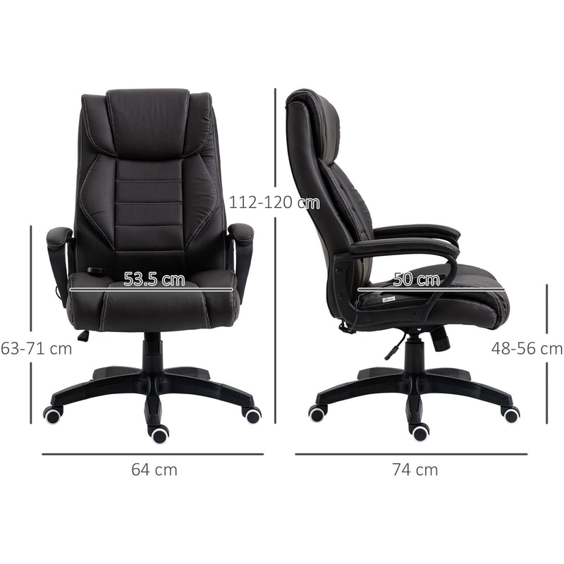 6 Point Vibrating Massage Office Chair, Swivel, Footrest