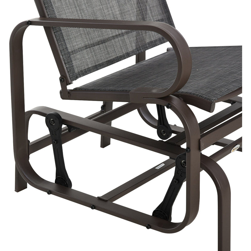3-PC Outdoor Gliding Rocking Chair Set with Tea Table