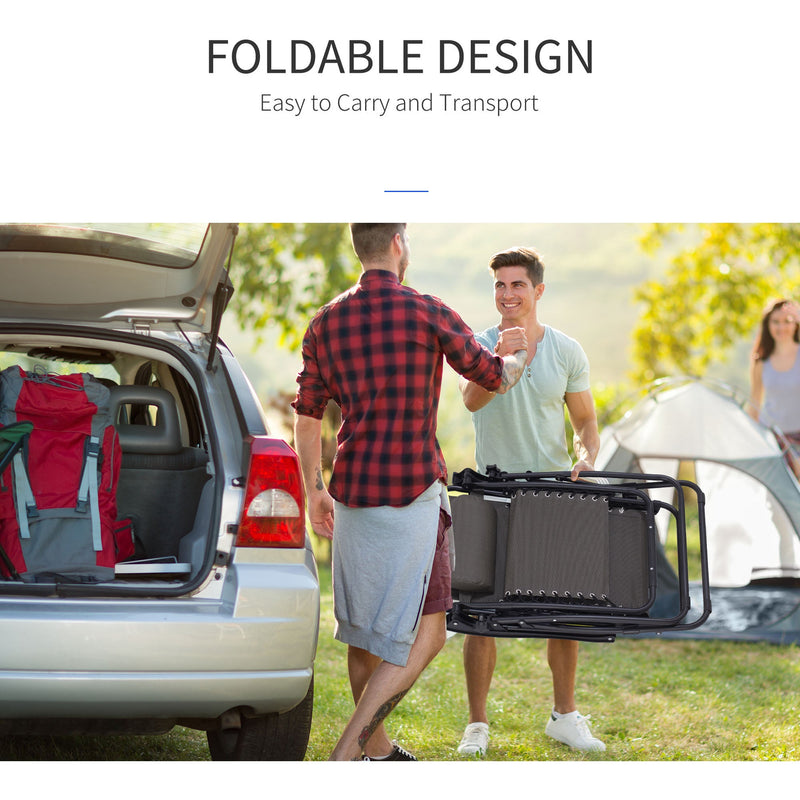 Grey Folding Zero Gravity Chair