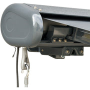 Outsunny Retractable Manual Awning Cassette Electric Motorised Door Window Patio Canopy Sun Shade w/ R/C & LED, 350 x 300cm, Grey Outsunny