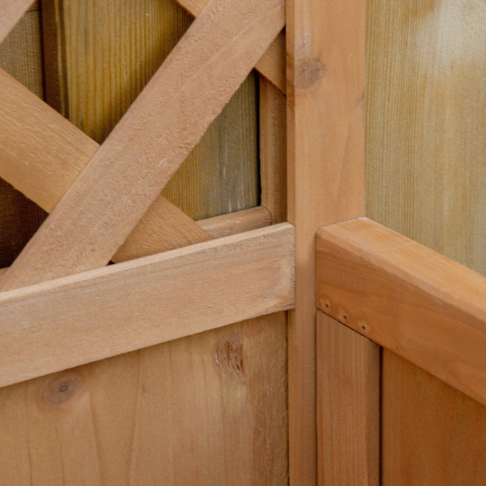 Wooden Garden Planter With Trellis