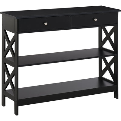 Console Table With Drawers Homcom