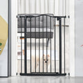 Safety Gate For Stairs, Auto-Close Door, 74-84cm, Black Homcom