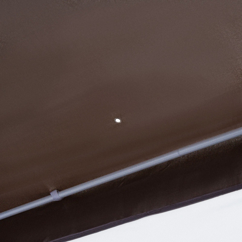 Brown Hexagonal Gazebo with Mosquito Netting