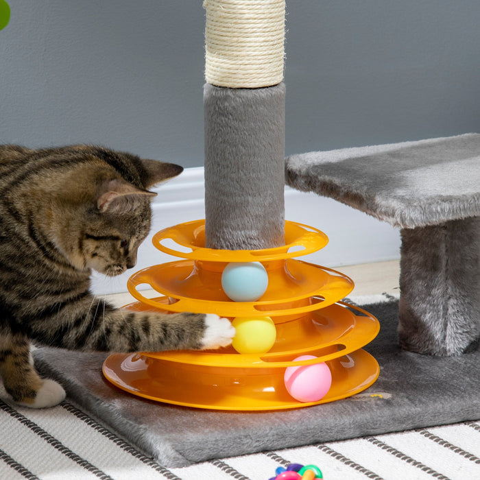 Grey Cat Activity Tower with Toy (56cm)