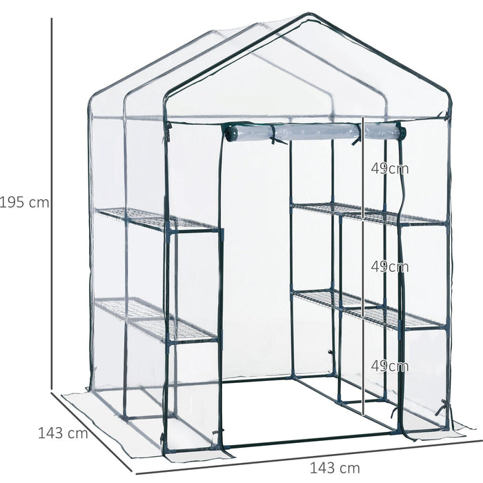 Small Walk in Greenhouse, Mini Grow House, 5x5ft, Clear