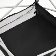 Outsunny Aluminum Roll-Top Table w/ Mesh Bag Camping Outdoor Dining Foldable w/ Steel Frame Picnic Lightweight Hiking Furniture Desk, Silver Black Outsunny