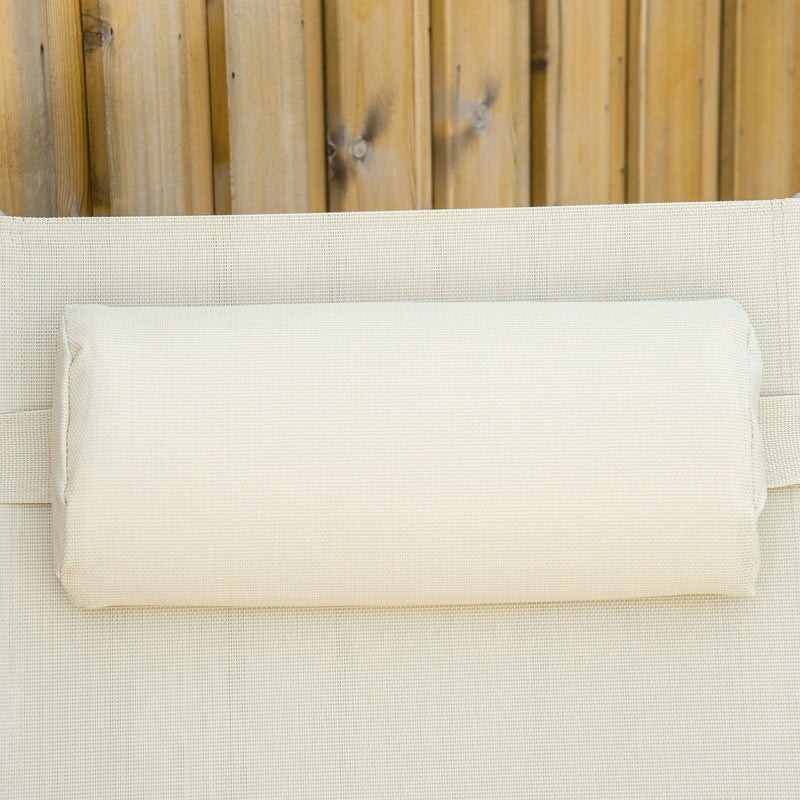 Folding Sun Lounger With Pillow