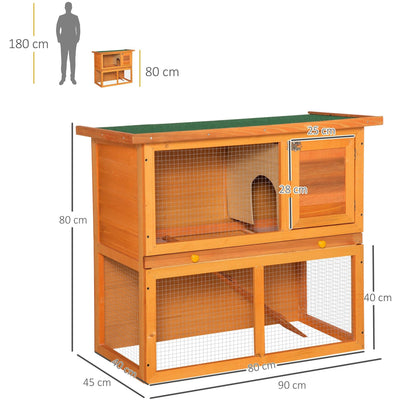 Double Decker Rabbit Hutch Pawhut