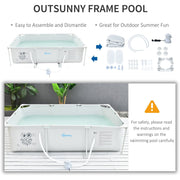 8ft Steel Frame Pool Set, Filter Pump, Rust Resistant Outsunny