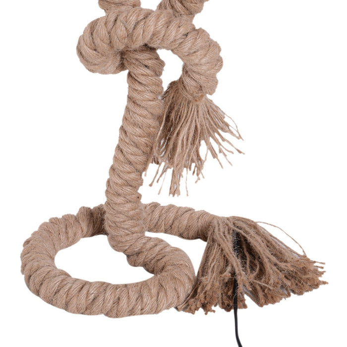 Nautical Twisted Rope Table Lamp, Beige