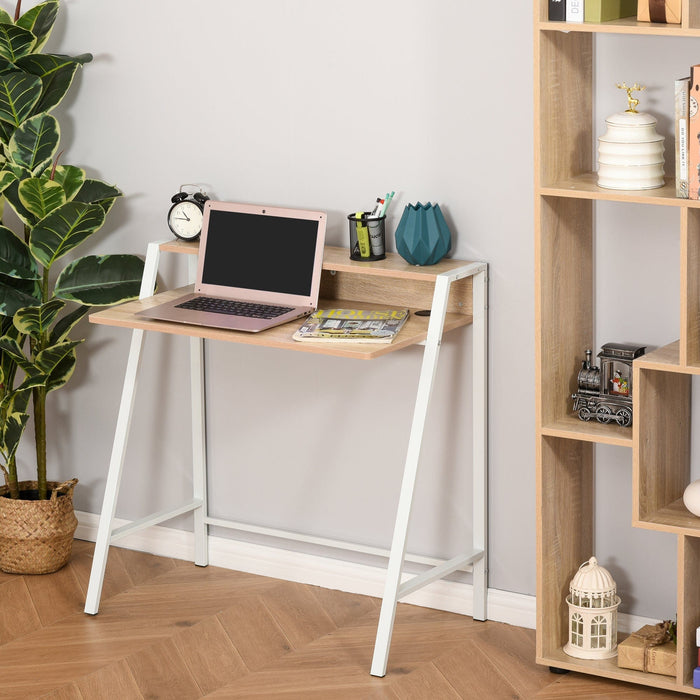 Home Office Computer Desk with Storage Shelf