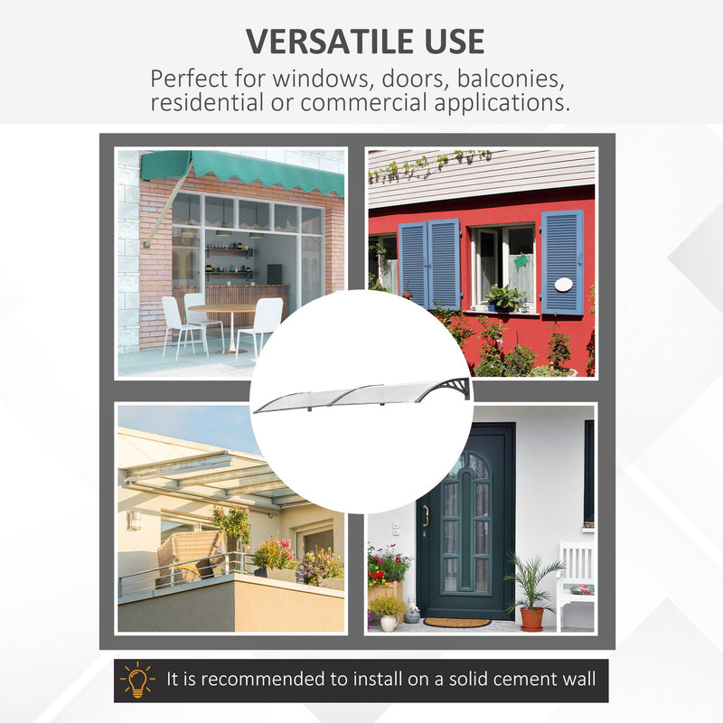 Clear Door Canopy 200x75cm