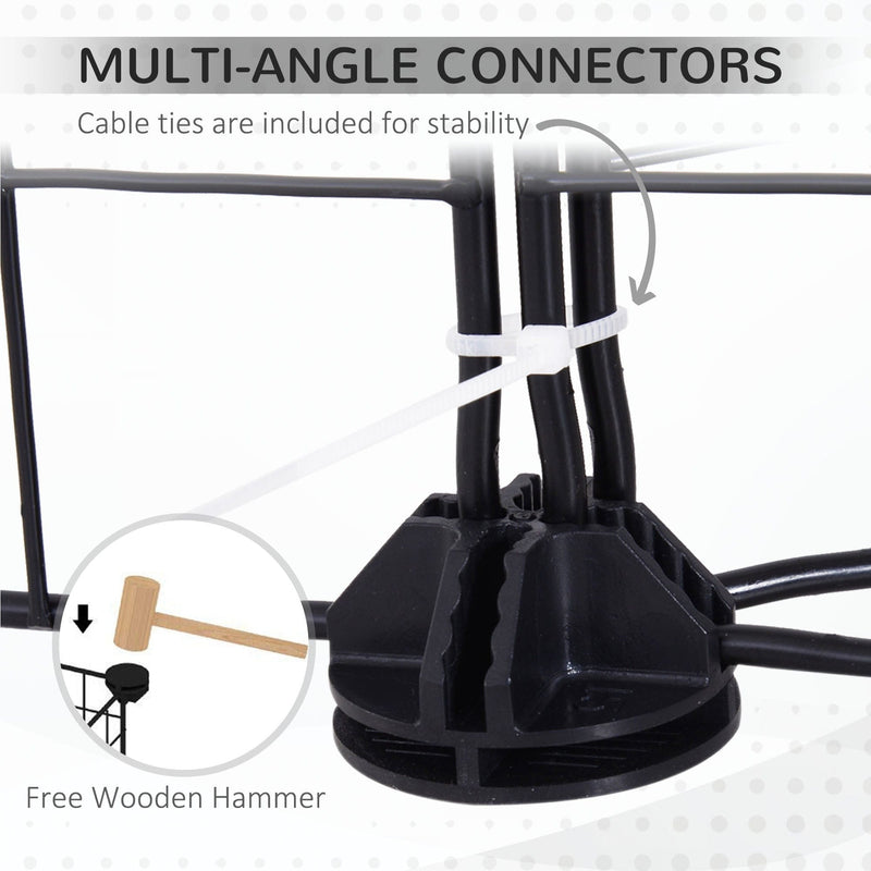 DIY Pet Play Pen with Door for Small Animals, Black