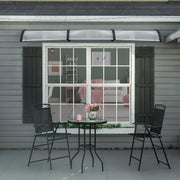 Modern Porch Canopy, Rain Shelter, Black Outsunny