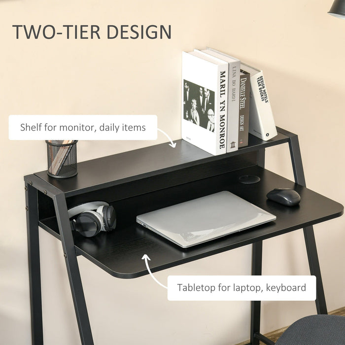 Home Office Computer Desk with Storage Shelf