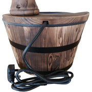 Garden Water Fountain with Plug In Electric Pump for Easy Relaxation Carbonised Wood Outsunny