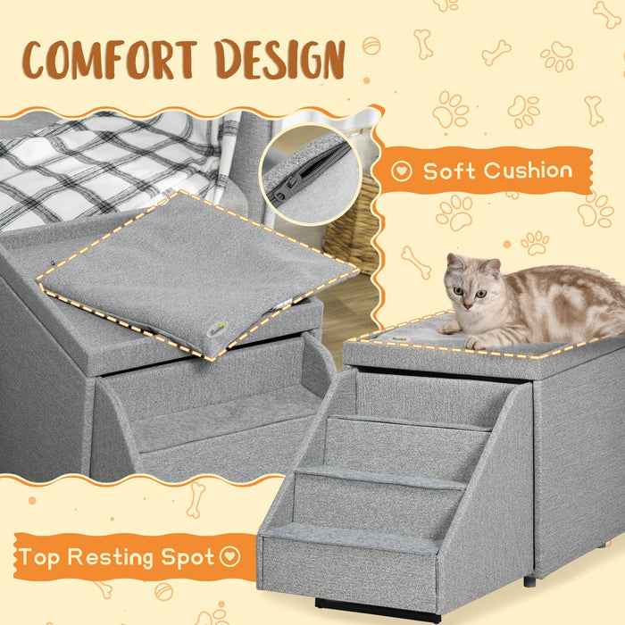 2-in-1 Dog Steps Ottoman with Storage