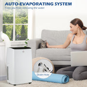 HOMCOM 14,000 BTU Portable Air Conditioner Dehumidifier Cooling Fan for Room up to 40m², with Remote, LED Display, 24H Timer, Window Mount Kit, White Homcom
