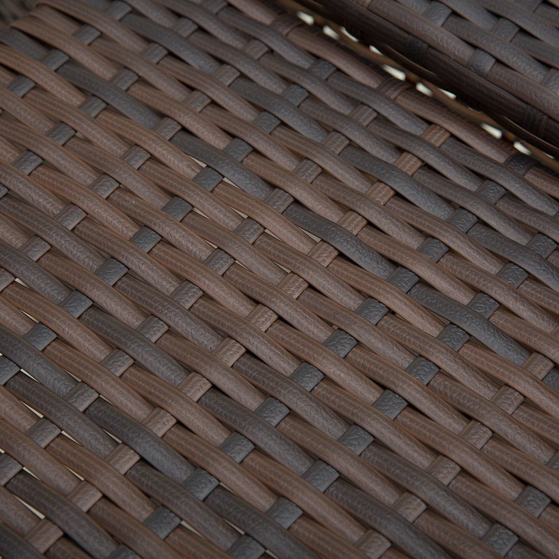 2 Seater Rattan Daybed Outdoor, Brown