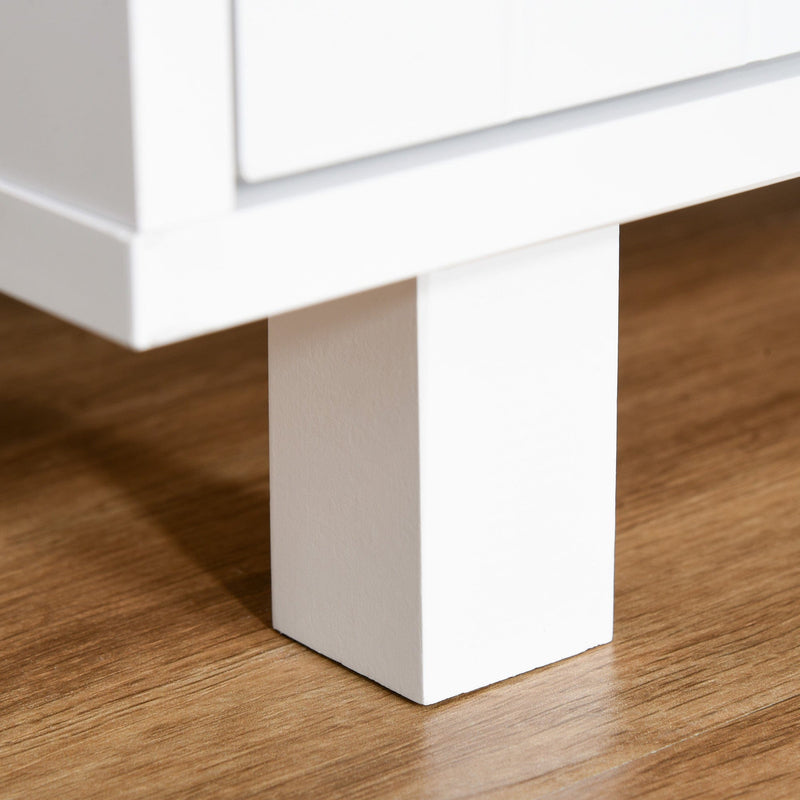 Nightstand Cat Litter Box Enclosure  - White