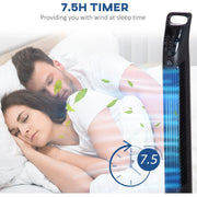 36" Tower Fan with Remote, 3 Speed, Oscillation, 7.5h Timer Homcom