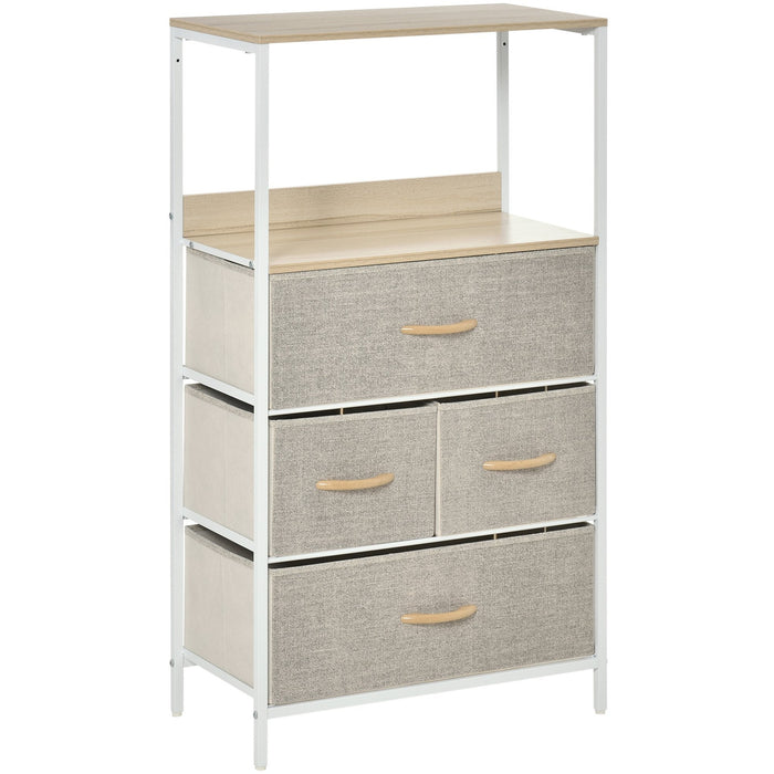 4 Drawer Fabric Bin Cabinet, Storage, Living Room/Bedroom