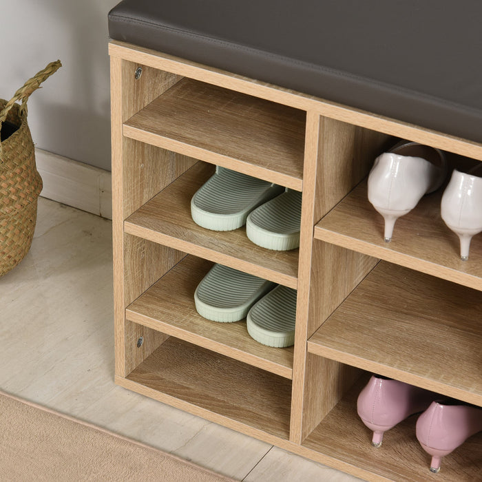 Hallway Bench With Shoe Storage and Cushion