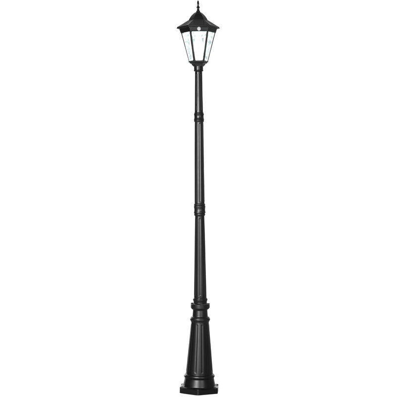 LED Solar Garden Lamp Post with PIR Sensor - 2.4 m