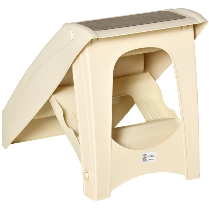 Beige 4-Step Pet Stairs (62x38x49.5cm)