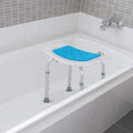 Non-Slip Bath Stool Shower Chair, Adjustable Legs Homcom