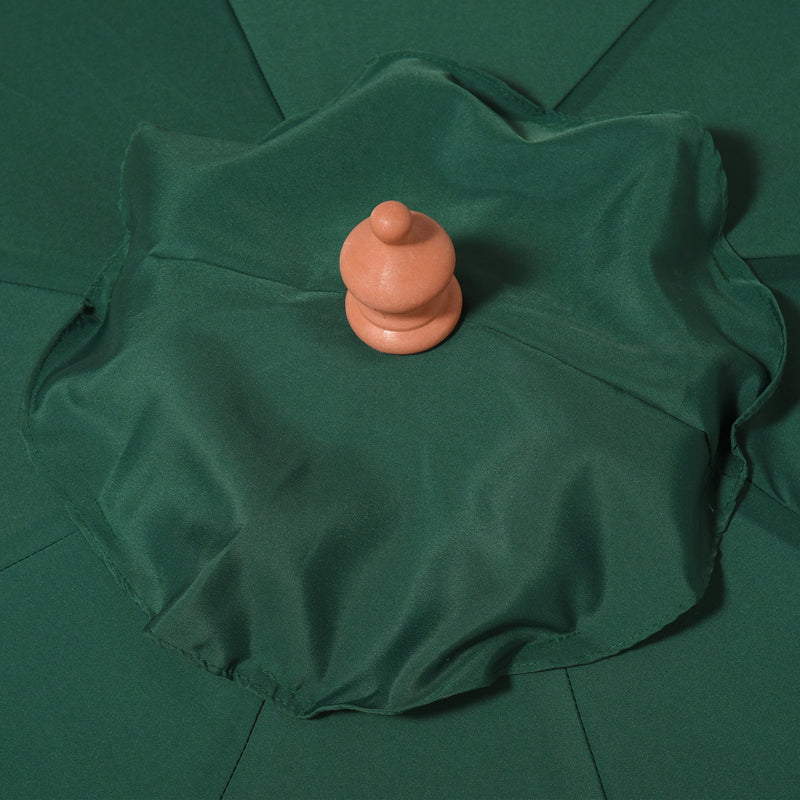 2.5m Wooden Garden Parasol - Top Vent