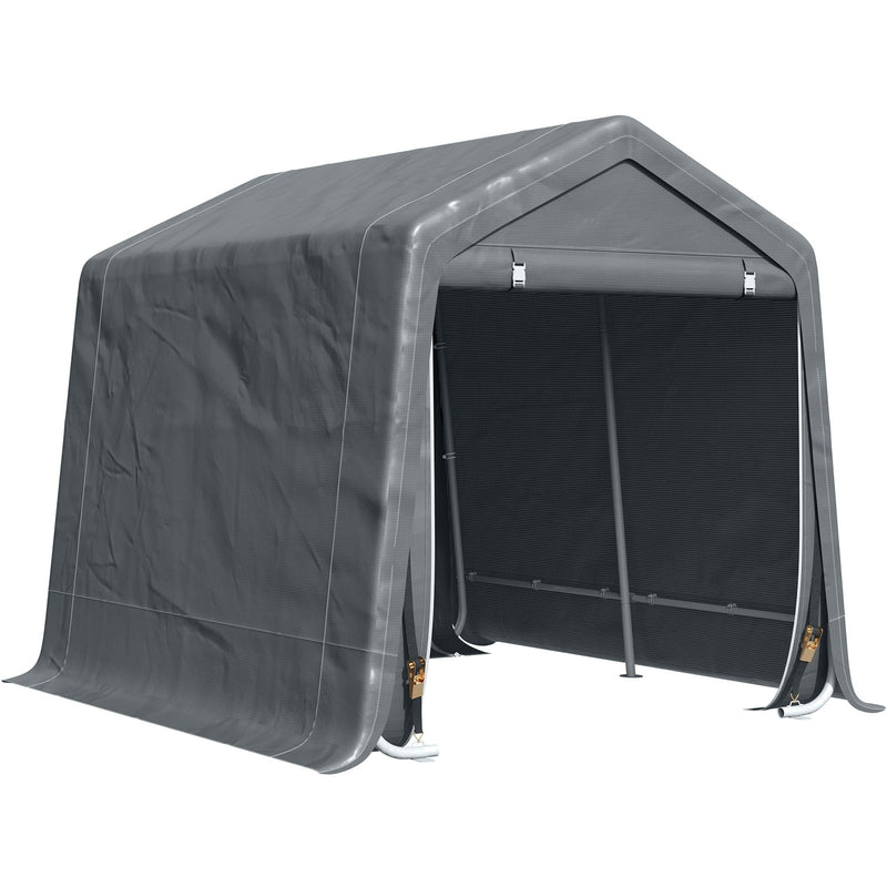 Heavy Duty Garden Storage Tent - 2.8 x 2.4 x 2.4m, Dark Grey