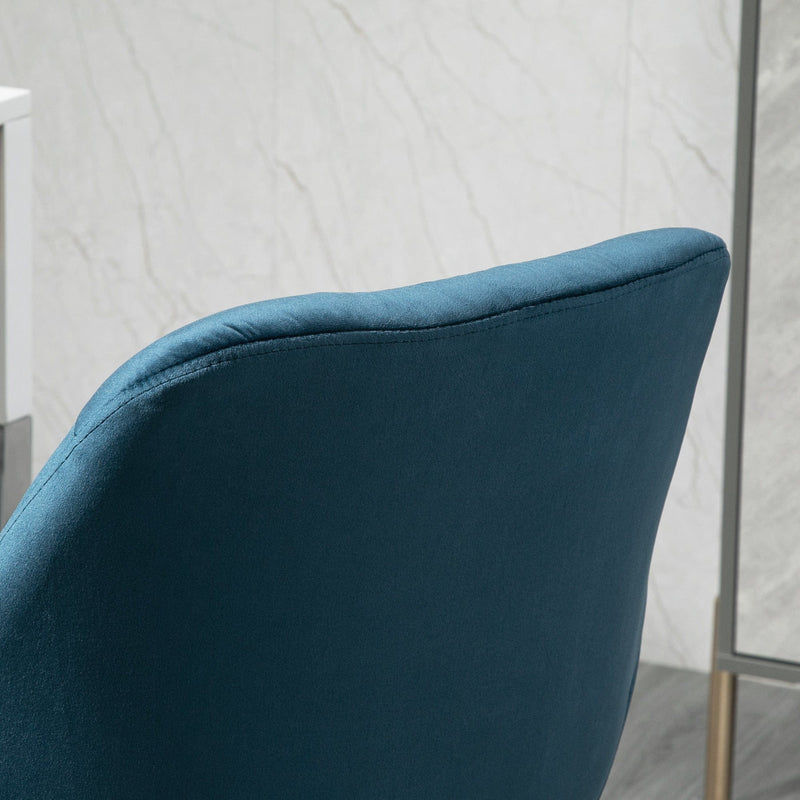 Blue Velvet Ergonomic Office Chair