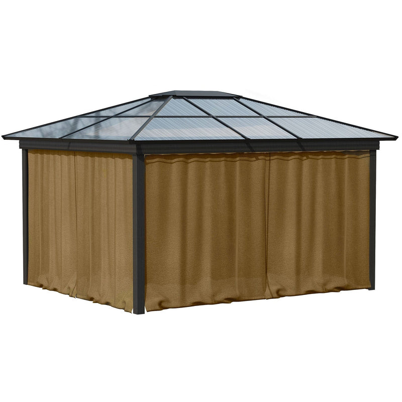 4 Sides For Gazebo Curtain Sidewalls, Fits Most 3x3m Gazebos