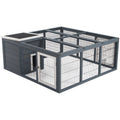 Rabbit Hideaway with Openable Main House Pawhut